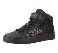 Geox J Kalispera Girl Sneaker, Black/Purple, 33 EU, Nero/Viola, 33 EU