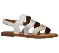 Geox J Karly Girl Sandal, bianco/argento, 36 EU