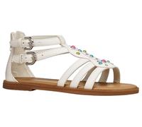 Geox J Karly Girl Sandal, bianco/multicolore, 37 EU