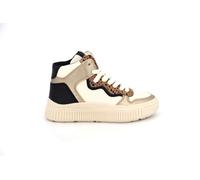 Geox J Laquinny Girl, Scarpe da Ginnastica, Lt Ivory Platinum, 37 EU
