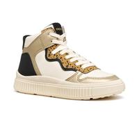 Geox J LAQUINNY Girl Sneaker, LT Avory/Platinum, 33 EU, Lt Ivory Platinum, 33 EU