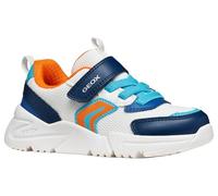 Geox J Loftus Boy B Sneaker, Bianco/Azure, 33 EU
