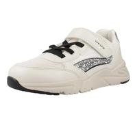 Geox J Loftus Girl A - Scarpe da Ginnastica Bambina, Lt Ivory/Silver,