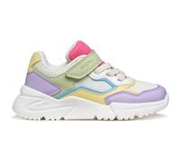 Geox J Loftus Girl B Sneaker, Multicolour/White, 24 EU