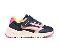 Geox J Loftus Girl, Scarpe da Ginnastica, Navy Lt Rose, 24 EU