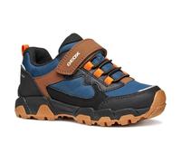 Geox J MAGNEETAR Boy B ABX Sneaker, Navy/Brown, 32 EU, Navy Brown, 32 EU