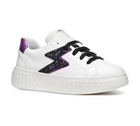 Geox J MIKIROSHI Girl A - Scarpe da Ginnastica Bambina, White/Purple,