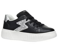 Geox J MIKIROSHI Girl A, Scarpe da Ginnastica, Black/Silver, 37 EU