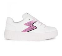 Geox J MIKIROSHI Girl A Sneaker, Bianco/Fucsia, 33 EU, Bianco Fucsia., 33 EU