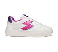 Geox J Mikiroshi Girl, Scarpe da Ginnastica, Bianco Fucsia, 31 EU