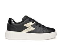 Geox J Mikiroshi Girl, Scarpe da Ginnastica, Black Lt Gold, 32 EU