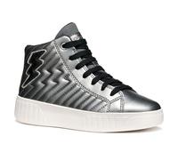 Geox J MIKIROSHI Girl Sneaker, Dk Silver, 33 EU, Argento Scuro, 33 EU