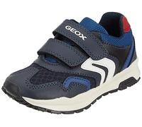 Geox J Pavel A, Sneakers Bambini e ragazzi, Blu Rosso C0735 Navy Red, 33 EU