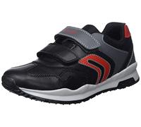 Geox J Pavel A, Sneakers Bambini e ragazzi, Nero Rosso Black Red C0048, 24 EU