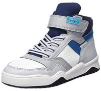 Geox J Perth Boy F, Scarpe da Ginnastica Bambini e Ragazzi, Lt Grey Lt Blue, 37 EU