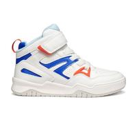 Geox J Perth Boy, Scarpe da Ginnastica, Bianco Rosso, 36 EU