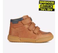 Geox J POSEIDO Scarpe Casual Designer Junior Ragazzo Mid Marrone Cognac/Blue