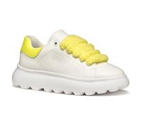 Geox J PUFFYPOP Girl A - Scarpe da Ginnastica Bambina, White/Fluo. Yellow,