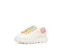 Geox J PUFFYPOP Girl A Sneaker, Bianco/Rosa, 32 EU