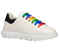 Geox J Puffypop Girl, Scarpe da Ginnastica, Bianco/Multicolore, 38 EU