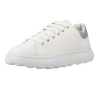 Geox J PUFFYPOP Girl Sneaker, Bianco/Argento, 32 EU, Bianco, 32 EU