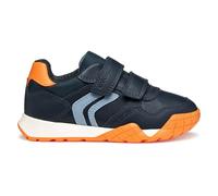 Geox J RANN-E Boy Sneaker, Navy/Arancione, 32 EU, Navy Arancio, 32 EU