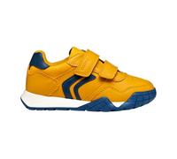 Geox J RANN-E Boy Sneaker, Yellow/Navy, 33 EU, Yellow Navy, 33 EU