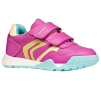 Geox J RANN-E Girl A Sneaker, Fucsia/LT Yellow, 30 EU