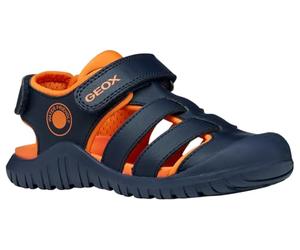 Geox J S. FUSBETTO PRO BO Sandal, Navy/Arancione, 24 EU