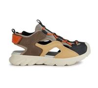 Geox J Sandal Airadyum Bo, Marrone Scuro Beige, 35 EU