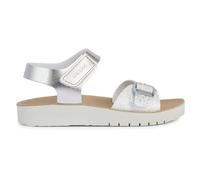 Geox J Sandal Costarei Gi, Silver White, 38 EU