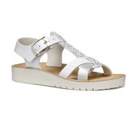 Geox J SANDAL COSTAREI GI - Sandalo Bambina, White/Silver,