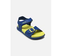 Geox J SANDAL FUSBETTO BO - Sandalo Bambino, Royal/Fluo Yellow,