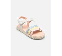 Geox J SANDAL HAITI GIRL - Sandalo Bambina, White/Multicolor,