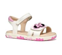 Geox J SANDAL HAITI GIRL - Sandalo Bambina, White/Dk Pink,