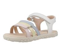 Geox J SANDAL HAITI GIRL - Sandalo Bambina, White/Multicolor,
