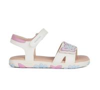 Geox J Sandal Haiti Girl, Bianco Dk Pink, 34 EU
