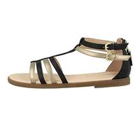 Geox J Sandal Karly Girl, Nero Grigio Black Platinum, 40 EU