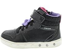 Geox J Skylin Girl B - Scarpe da Ginnastica, Black/Fuchsia,