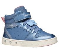 Geox J Skylin Girl B - Scarpe da Ginnastica, Dk Sky/LT Coral,
