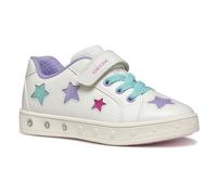 Geox J Skylin Girl B, Scarpe da Ginnastica, White/Multicolor, 35 EU