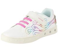 Geox J Skylin Girl C, Scarpe da Ginnastica Donna, White Multicolour, 48 EU