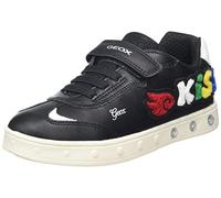 Geox J Skylin Girl C, Sneakers Bambine e ragazze, Nero/Rosso (Black/Red), 29 EU
