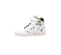 Geox J Skylin Girl, Scarpe da Ginnastica, Bambine e ragazze, White Black, 24 EU