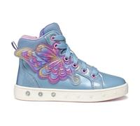 Geox J Skylin Girl Sneaker, LT Avio/Multicolor, 32 EU, Lt Avio Multicolor, 32 EU