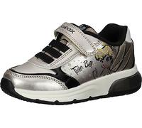Geox J Spaceclub Girl, Scarpe da Ginnastica Bambina, Platinum Black, 25 EU