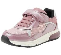 Geox J Spaceclub Girl, Scarpe da Ginnastica, Dk Pink Silver, 35 EU
