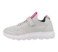 Geox J Spherica Girl, Scarpe da Ginnastica, Lt Grey Fuchsia, 32 EU
