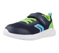 Geox J SPRINTYE Boy Sneaker, Navy/Lime, 34 EU, Navy Lime, 34 EU