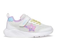 Geox J SPRINTYE Girl A Sneaker, Bianco/Multicolore, 38 EU